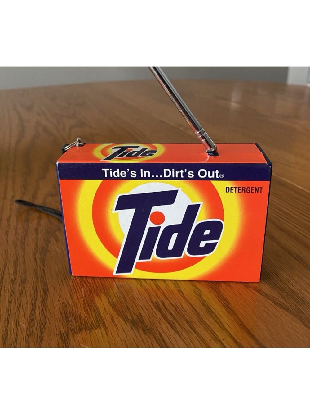 VINTAGE TIDE LAUNDRY DETERGENT TRANSISTOR RADIO - WORKS!!! NASCAR Promotion